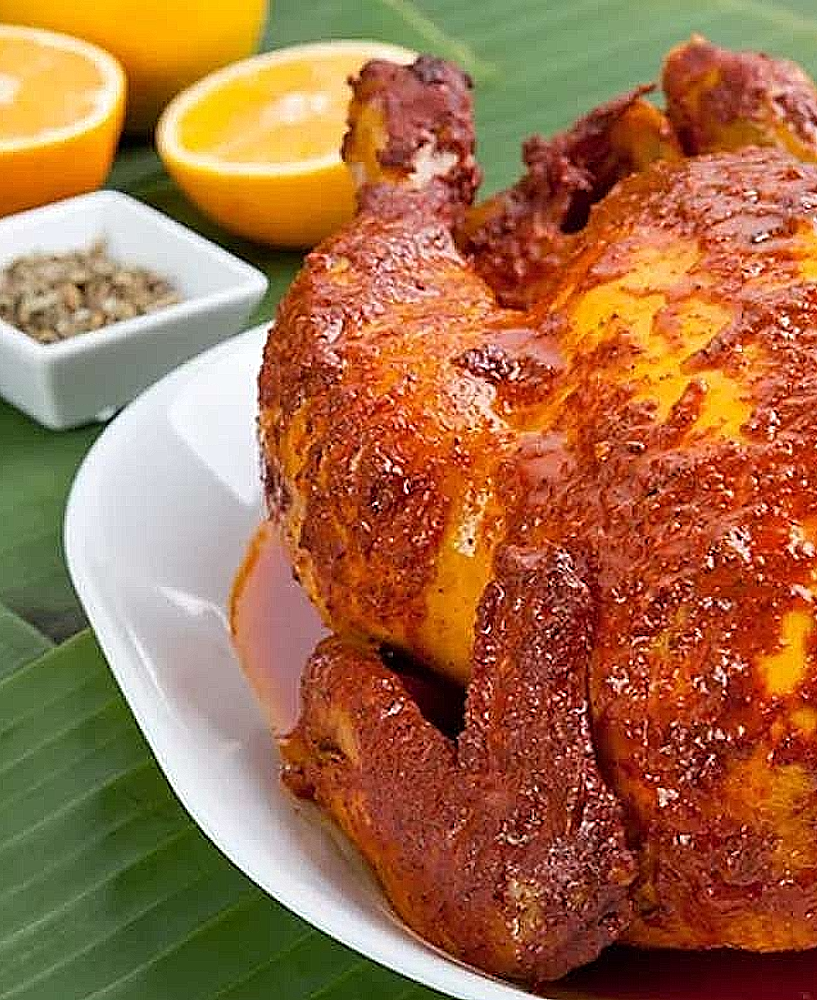 Pollo Asado (Meksyk / Ameryka Środkowa) – Pieczony kurczak marynowany w przyprawach