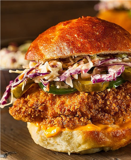 Big Mac Breaded Chicken Croquettes, Golden Corn Buns, Melting Cheddar & Sriracha Mayo Sauce