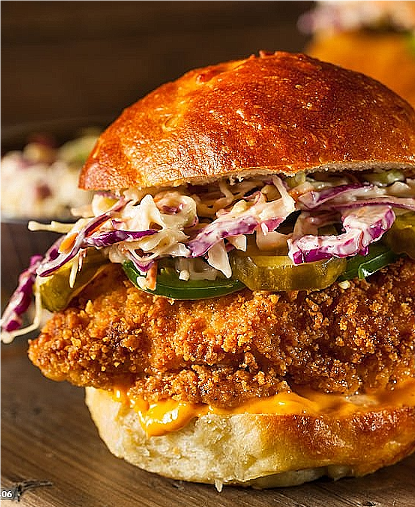 Big Mac Breaded Chicken Croquettes, Golden Corn Buns, Melting Cheddar & Sriracha Mayo Sauce