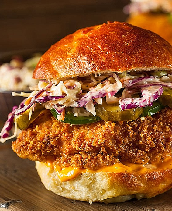 Big Mac Breaded Chicken Croquettes, Golden Corn Buns, Melting Cheddar & Sriracha Mayo Sauce