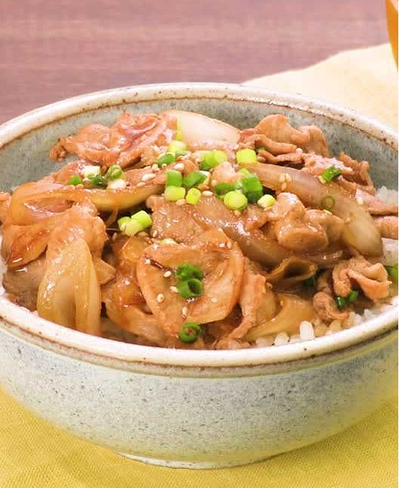 Donburi (丼物) Gyudon (牛丼) Bol de riz japonais garni de bœuf, une spécialité traditionnelle