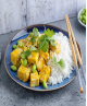 Donburi (丼物)Vegan Don / Tofu Karaage Don – Bol de riz japonais avec tofu frit croustillant et légumes frais