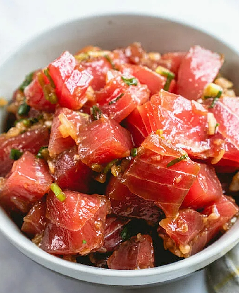 夏威夷传统金枪鱼 Poke（Ahi Tuna Poke）食谱