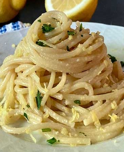 Spaghetti al Limone Citron de Sorrente, crème et basilic — la légèreté absolue