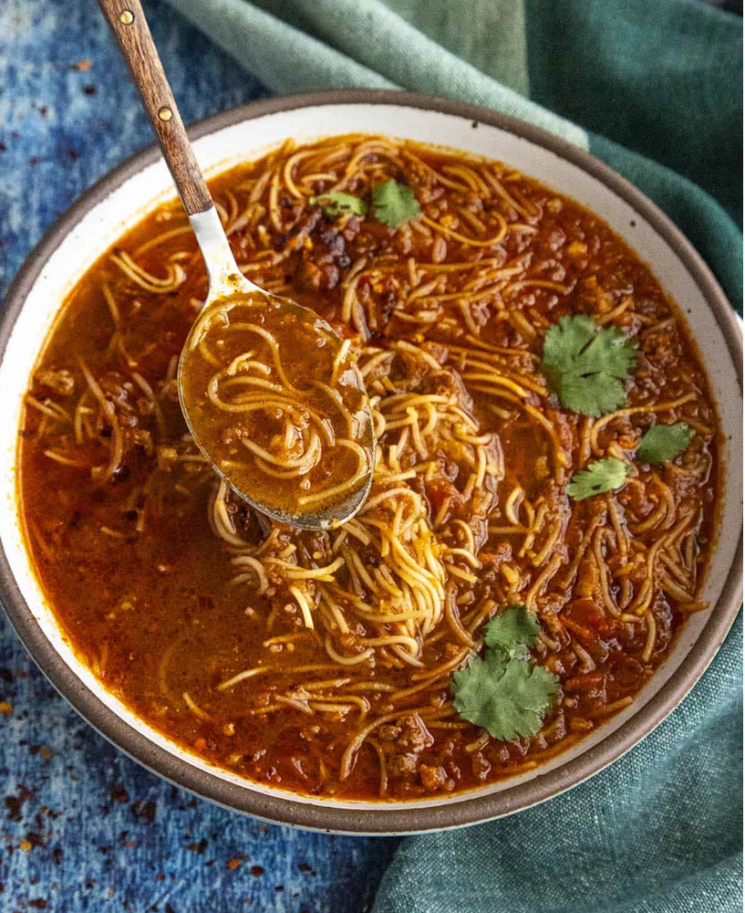 Fideos Secos con Chorizo Vermicelles grillés, chorizo et chipotle