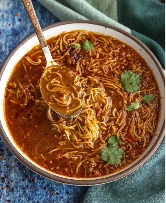 Fideos Secos con Chorizo Vermicelles grillés, chorizo et chipotle