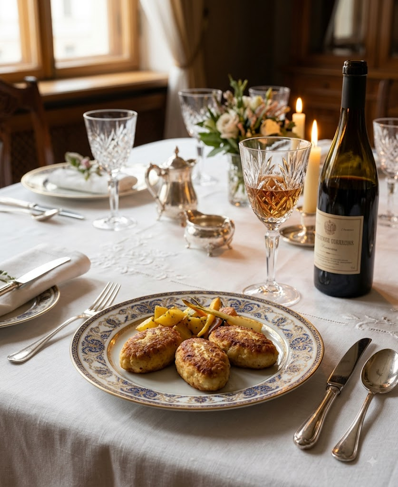 Recette Suprêmes de volaille Pojarskihistorique inspirée des sources russes et du Guide culinaire d'Escoffier