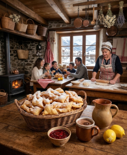 Recette des bugnes de Savoie, pâtisserie frite traditionnelle du carnaval, entre Savoie et région lyonnaise